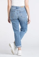 Women's High Rise Destroyed Cuffed Mom Jean