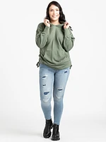 Women's Ruched Pop Hoodie