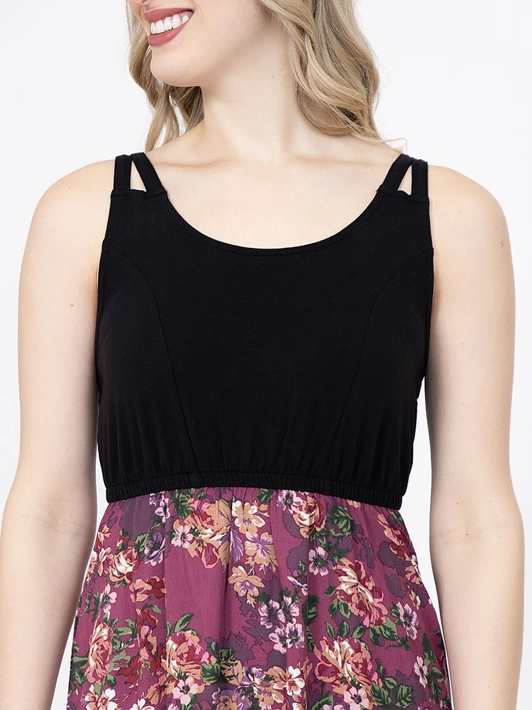 Women's Colour Block Maxi Dress