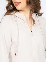 Women's Textured Zip Up Hoodie