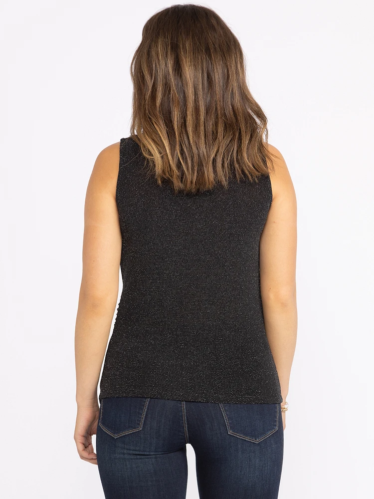 Women's Shimmer Cowl Neck Tank