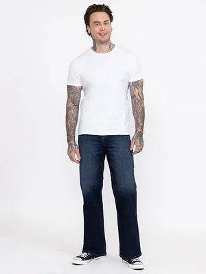 Men's Loose Medium Dark Jeans