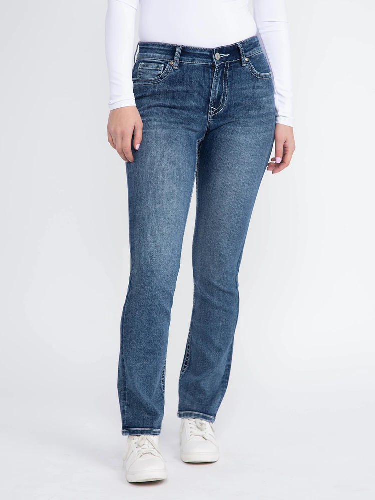 Women's Medium Wash Straight Leg Jeans