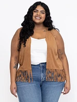 Women's Studded Fringe Vest