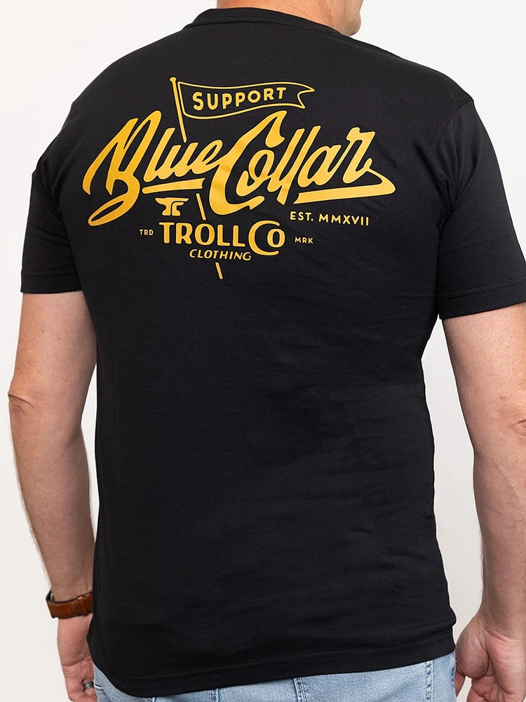 Men's Support Blue Collar Tee