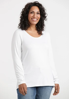 Women's Scoop Neck Long Sleeve Tee