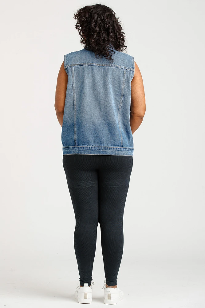 Women's Oversized Denim Vest