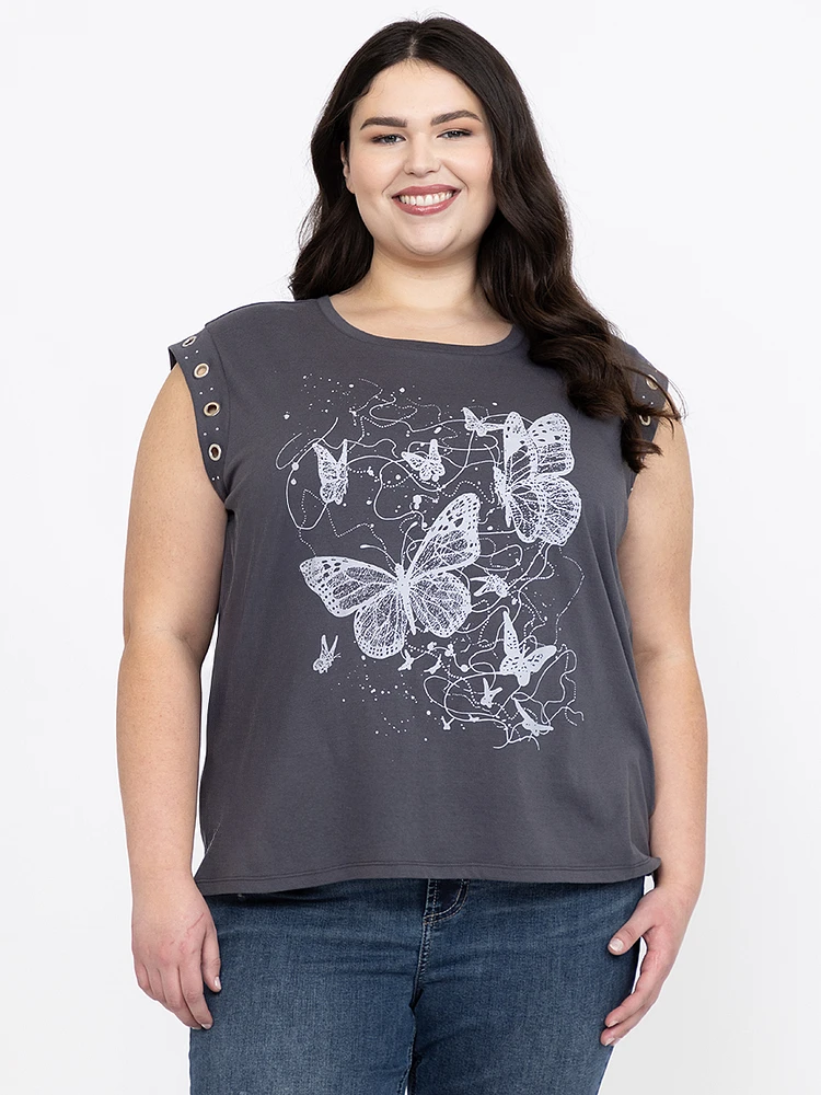 Women's Butterfly Grommet Tee