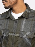 Men's Plaid Knit Flannel Shirt