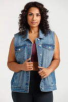 Women's Oversized Denim Vest