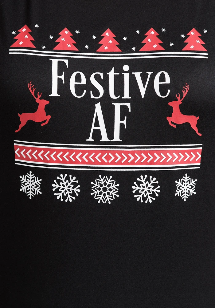 Women's Festive Baseball Tee