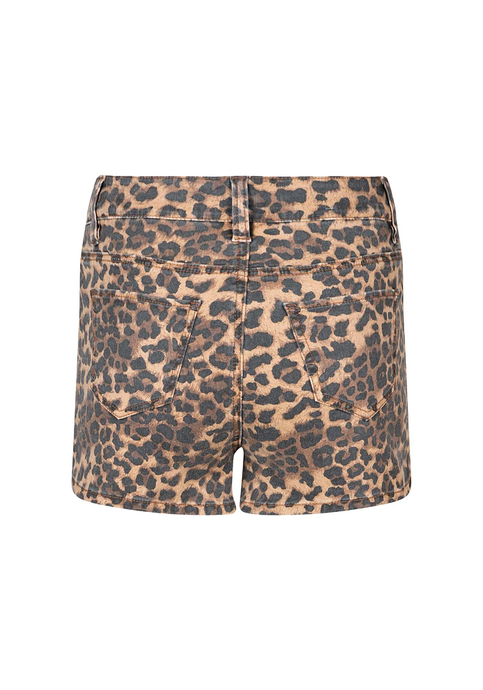 Women's High Rise Leopard Print Short