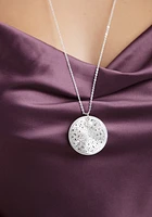 Sand Dollar Stack Silver Necklace