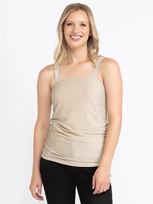 Women's Shimmer Ruched Tank