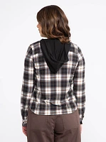 Women's Plaid Knit Hoodie