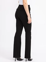 Women's  Black Pull-on Ponte Boot Cut Pant