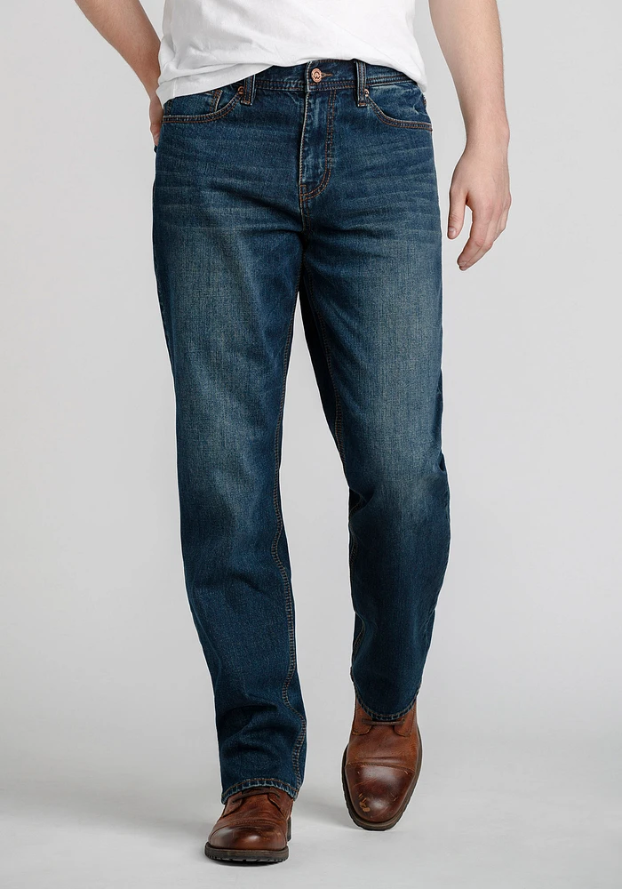 Men's Medium Blue Relaxed Straight Jeans