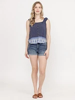 Women's Border Print Tank