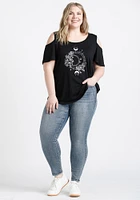 Women's Celestial Cold Shoulder Tee