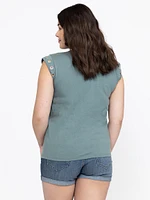 Women's Grommet Muscle Tee