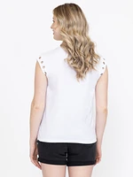 Women's Grommet Muscle Tee