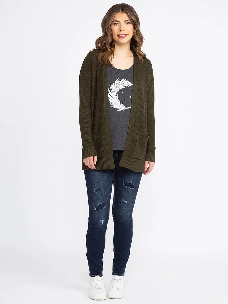 Women's Feather Scoop Neck  Tank