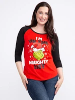 Women's Grinch Baseball Tee