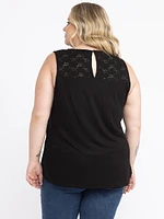 Women's Lace Overlay Tank