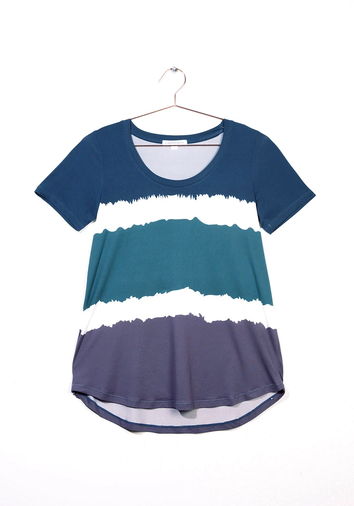 Women's Soft Colourblock  Scoop Neck Tee