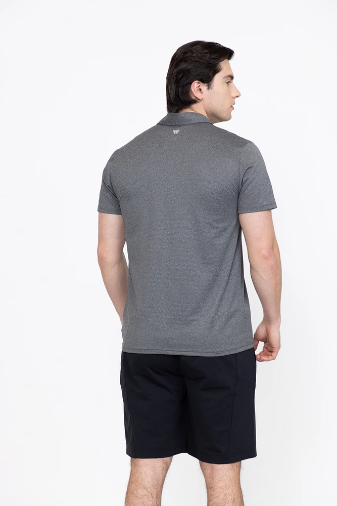 Men's Active Textured Polo Shirt