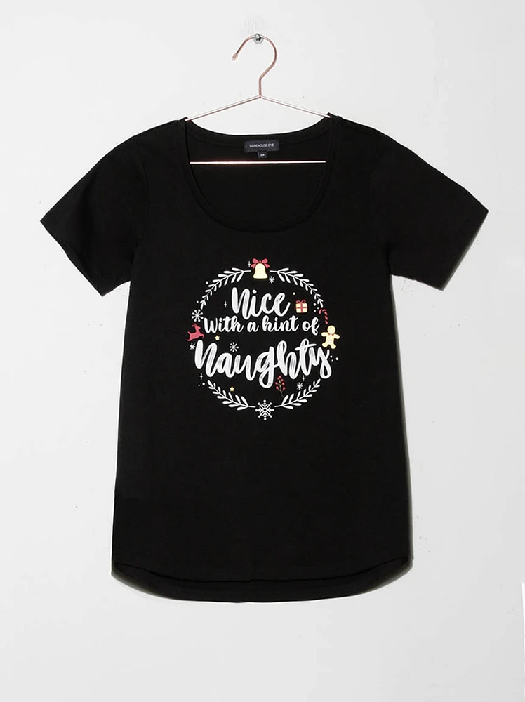 Women's Naughty Scoop Neck Tee