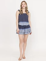 Women's Border Print Mini Skort