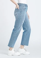 Women's High Rise Destroyed Straight Crop