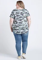 Women's Camo Scoop Neck Tee