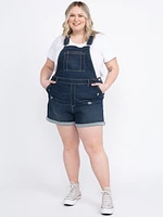 Women's Destroyed Cuffed Denim Shortall