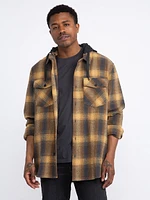 Men's Plaid Hooded Flannel Shirt