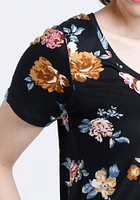 Women's Floral Scoop Neck Tee