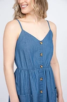 Women's Chambray Midi Dress