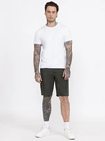 Men's Washed Olive Cargo Short