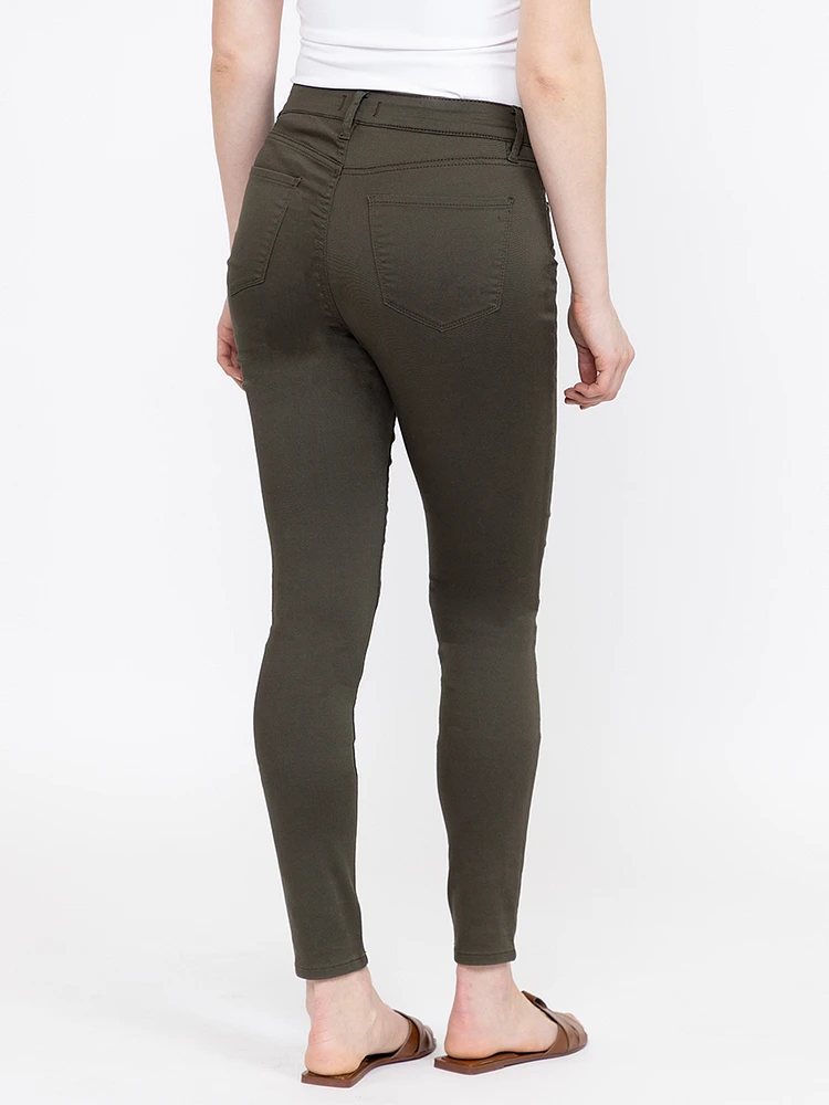 Women's Dark Olive Color Skinny Pants