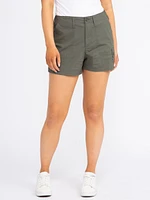 Women's High Rise Poplin Utility Cargo S