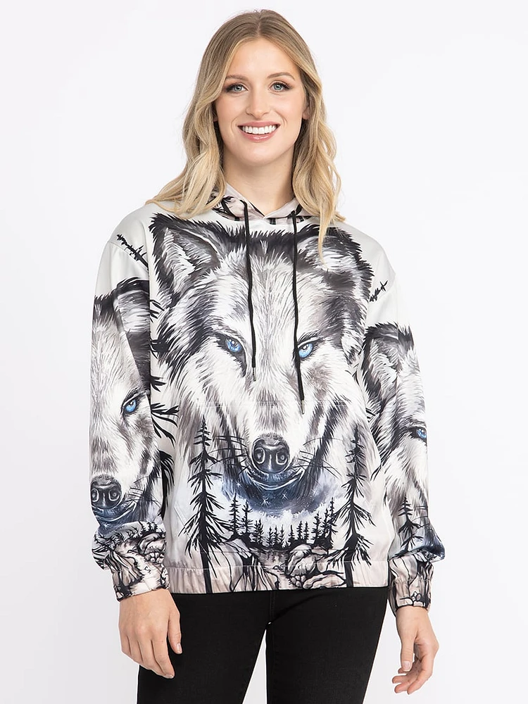 Women's Wolf Pop Hoodie