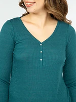 Women's Rib Long Sleeve Henley