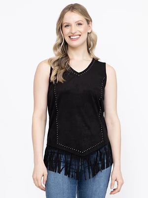 Women's Fringe Studded Tank