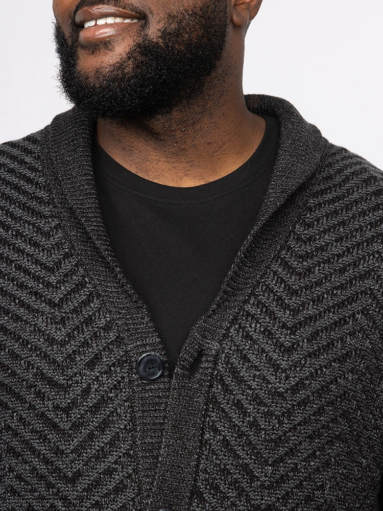 Men's Chevron Cardigan Sweater