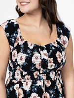 Women's Ruched Midi Dress