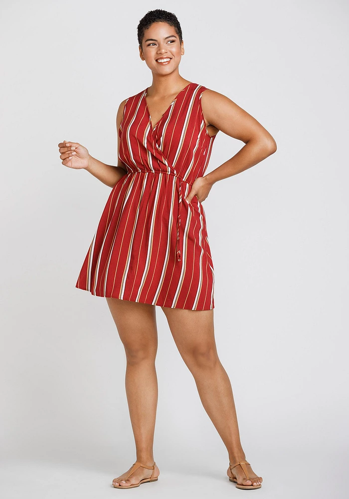 Women's Stripe Fit & Flare Dress