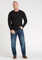 Men's Henley Rib Knit Tee