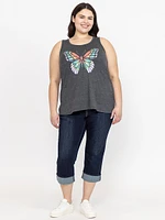 Women's Butterfly Scoop Neck Tank