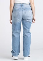 Women's Super High Rise Distress Dad Jeans